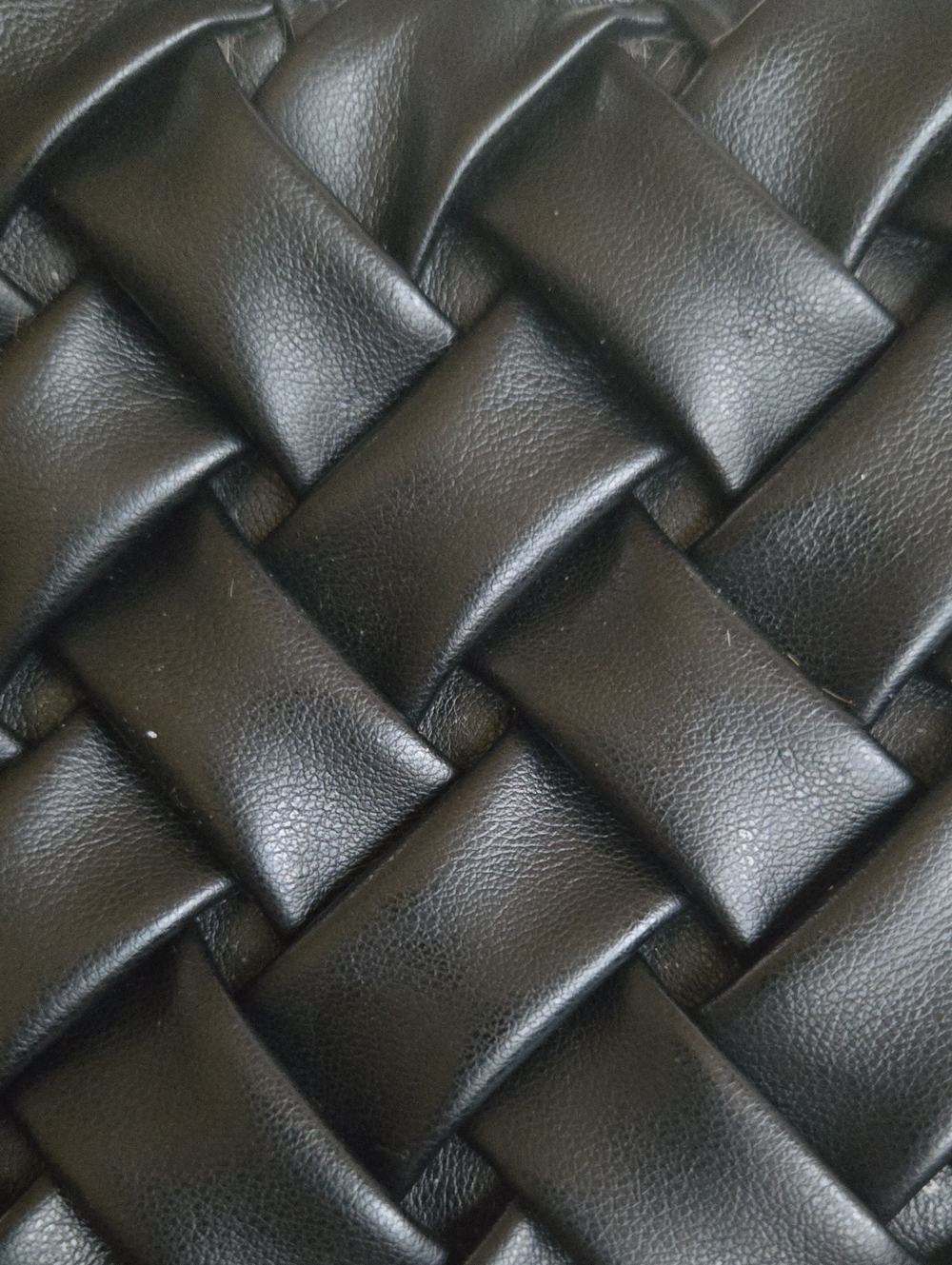 Woven Hobo Clutch Soft Leather little Black Bag - Picture 9 of 9